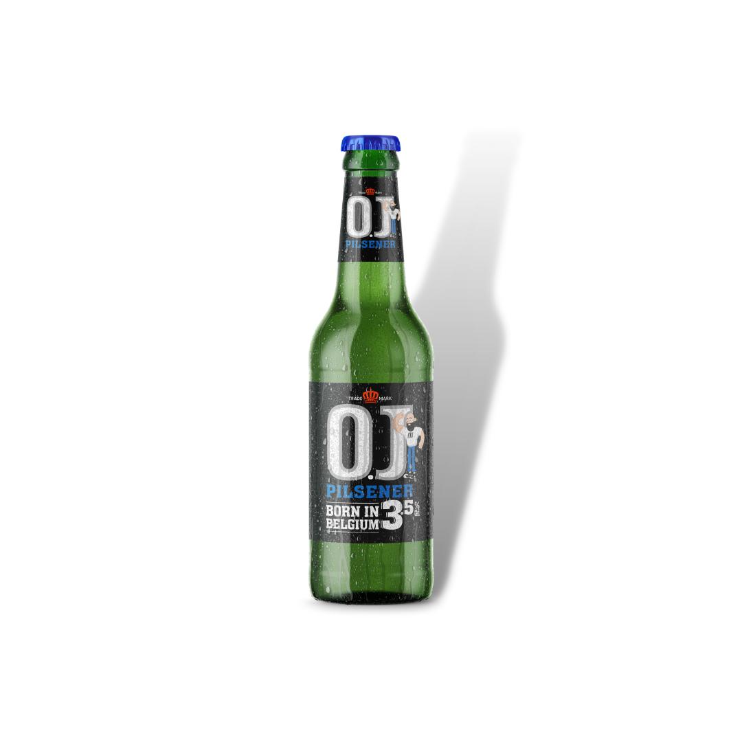 O.J. Signature Pilsener 330ml Bottle - 3.5%-O.J. Beer