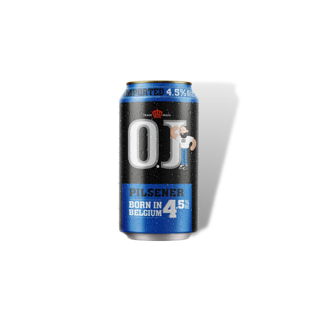 O.J. Signature Pilsener 330ml Can - 4.5%-O.J. Beer
